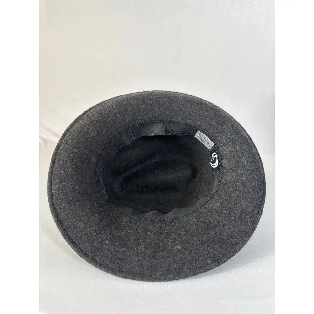 Giovannio New York Charcoal‎ Gray Wool Fedora Hat Classic Sequin Chain Band